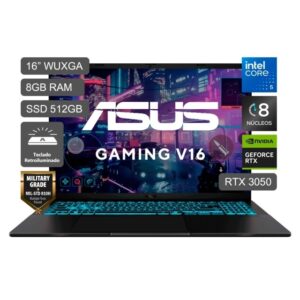 LAPTOP GAMER ASUS V16 V3607VJ-RP067W INTEL CORE 5 210H 8GB 512SSD 16" WUXGA