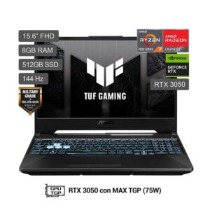 LAPTOP ASUS TUF GAMING A15 FA506NCG-HN187W AMD RYZEN 7 7445HS 8GB 512GBSSD 15.6" FHD RTX3050