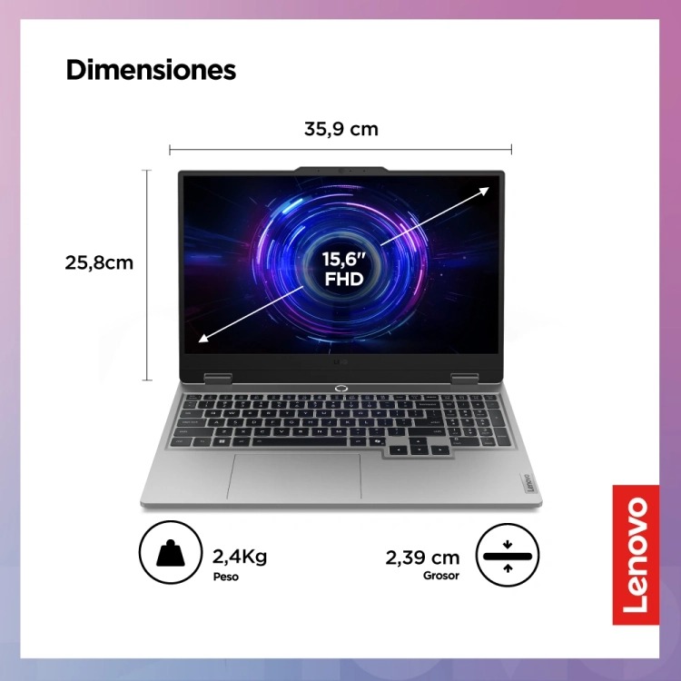 LAPTOP GAMER LENOVO LOQ INTEL CORE I7 16GB RAM 1TB SSD RTX 5060 8GB 15.6" FHD 144HZ - Imagen 9