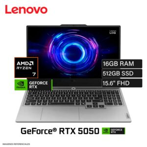 Laptop Lenovo LOQ 15AHP10 Ryzen 7 250 Ram 16GB Disco 512GB SSD NVIDIA RTX 5050 8GB 15.6″ FHD FreeDOS (83JG007VLM)