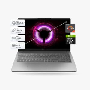 LAPTOP LENOVO LOQ ESSENTIAL 15ARP10E ( 83S0004HLM ) | AMD RYZEN 7 7735HS 4.75GHZ | RAM 16GB DDR5 | SSD 512GB | PANTALLA 15,6 FHD | NVIDIA GEFORCE RTX 3050 6GB