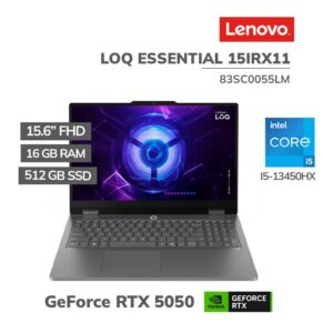 LENOVO LOQ 15IRX11 INTEL CORE I5 13450HX 16GB RAM 512GB SSD RTX 5050 8GB 15.6 FHD IPS 144HZ (83SC0055LM)