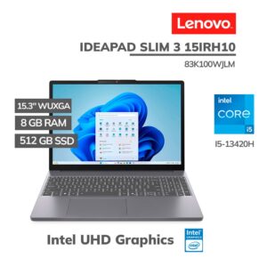 Lenovo IdeaPad Slim 3 15IRH10 Intel Core i5-13420H 8GB RAM 512GB SSD 15.3" 83k100wjlm + mochila