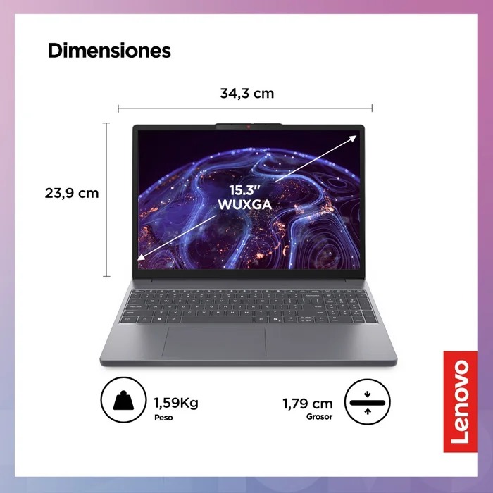 Lenovo IdeaPad Slim 3 15IRH10 Intel Core i5-13420H 8GB RAM 512GB SSD 15.3" 83k100wjlm + mochila - Imagen 6